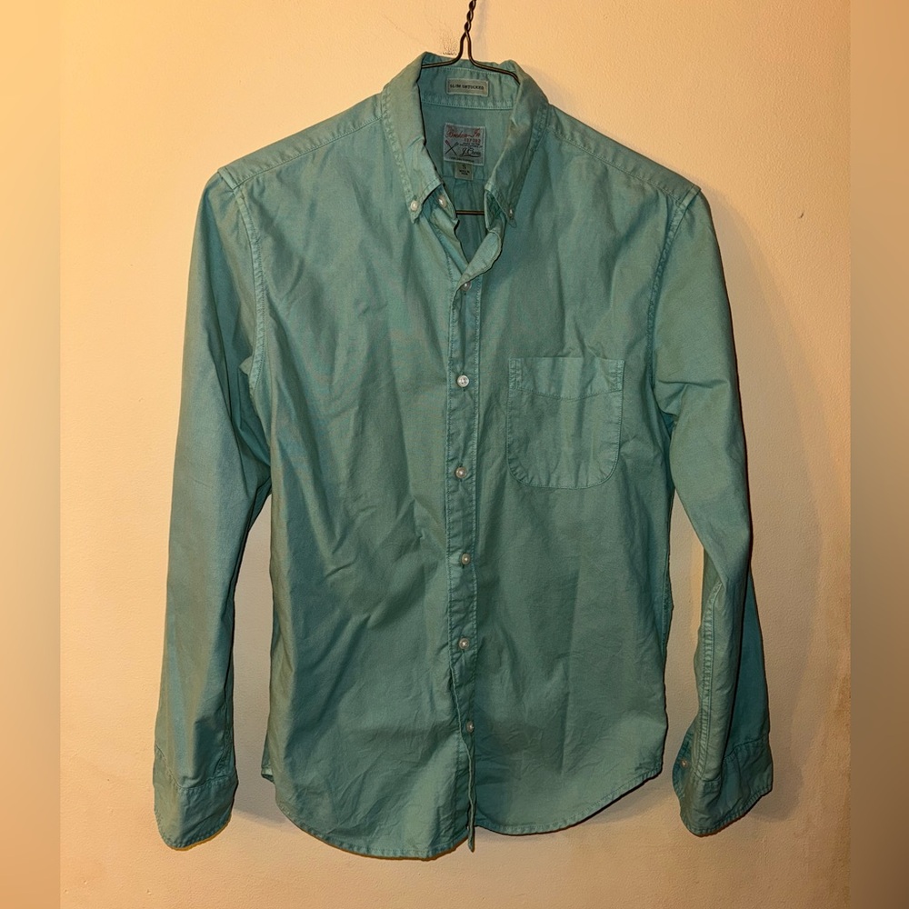 J Crew Men’s Garment-Dyed Slim Untucked Oxford, Small